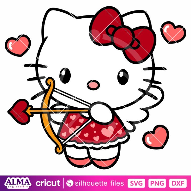 Cupid Hello Kitty Svg, Valentine’s Day Svg, Sanrio Valentine Svg ...