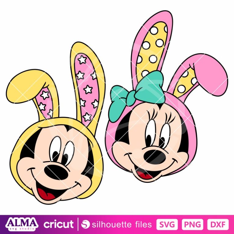 Easter Bunny Mickey & Minnie Bundle Svg, Easter Svg, Disney Svg, Cricut