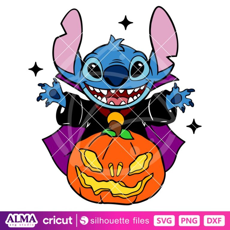 Halloween Stitch Svg, Halloween Pumpkin Svg, Disney Svg, Cricut