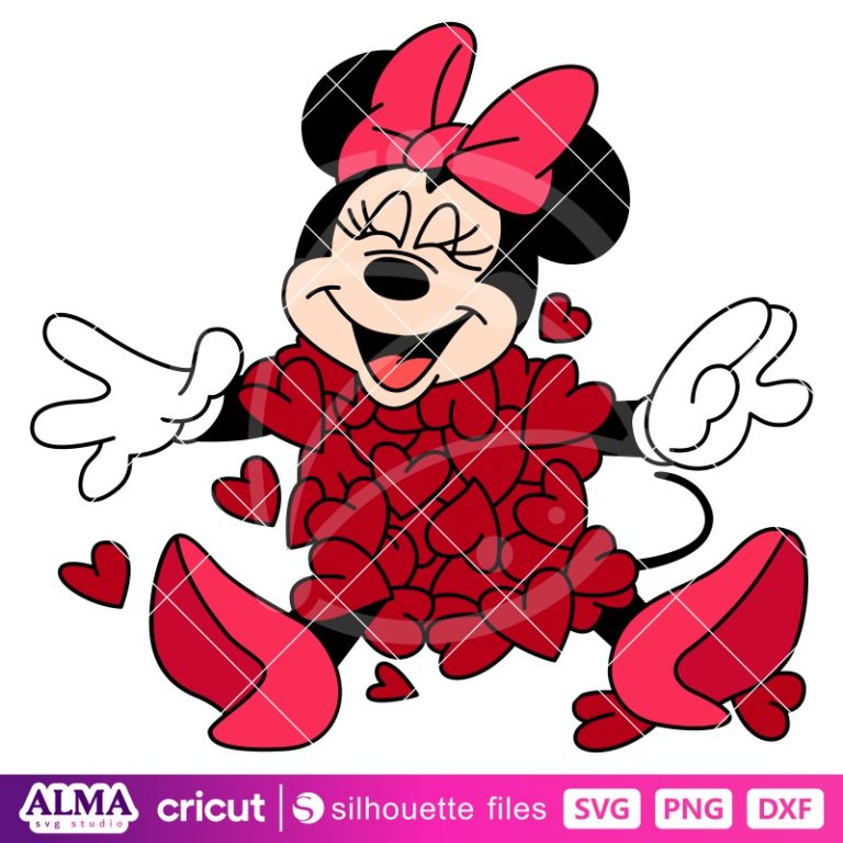 Minnie Heart Svg, Valentine’s Day Svg, Disney Svg, Love Svg, Cricut