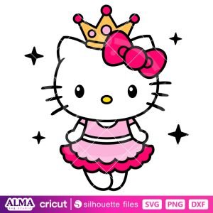 Hello Kitty Princess Svg, Sanrio Svg, Hello Kitty Svg, Kawaii Svg, PNG
